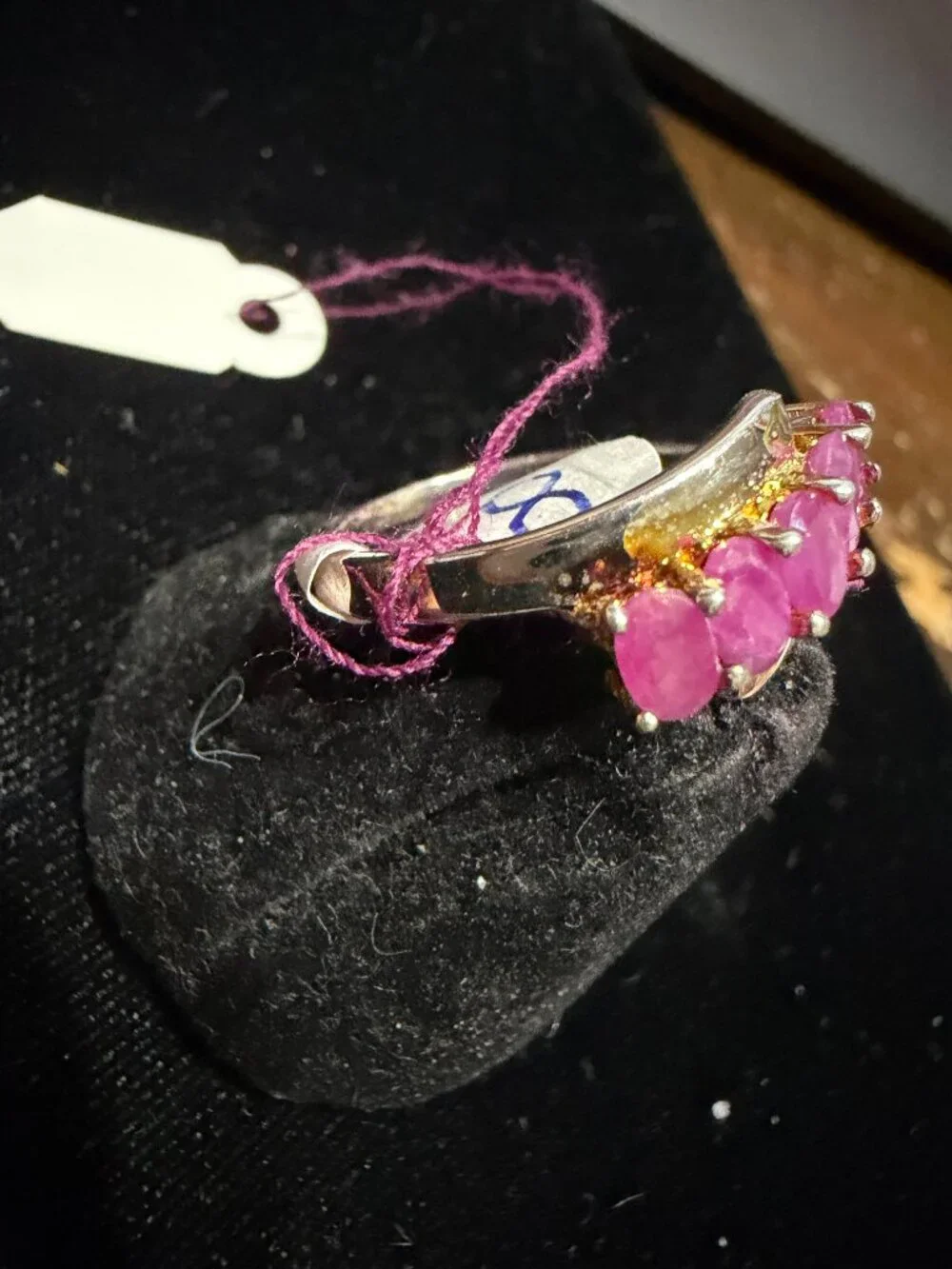 Ruby ring set in Sterling Silver Size 8